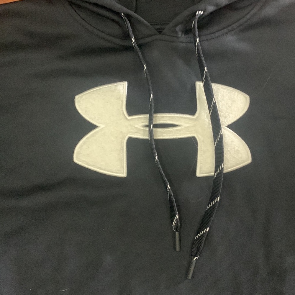 Wonems Under armor fleece Big logo gradient flock hoodie - Picture 2 of 5